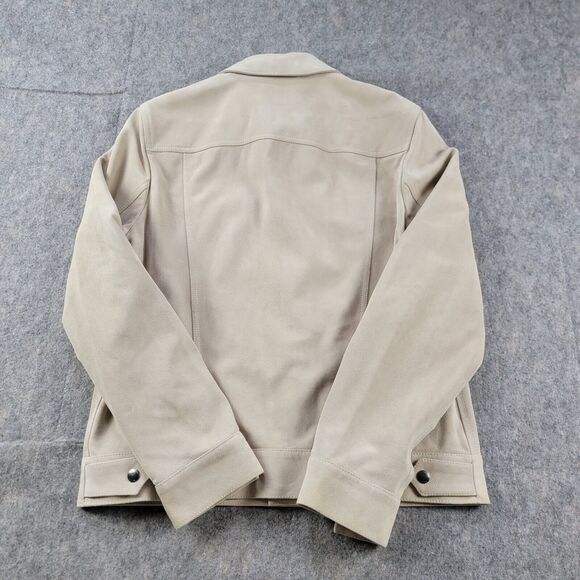 Todd Snyder Italian Suede Snap Dylan Jacket Sand Beige Size S NWT $998 *Flaw - Picture 3 of 14